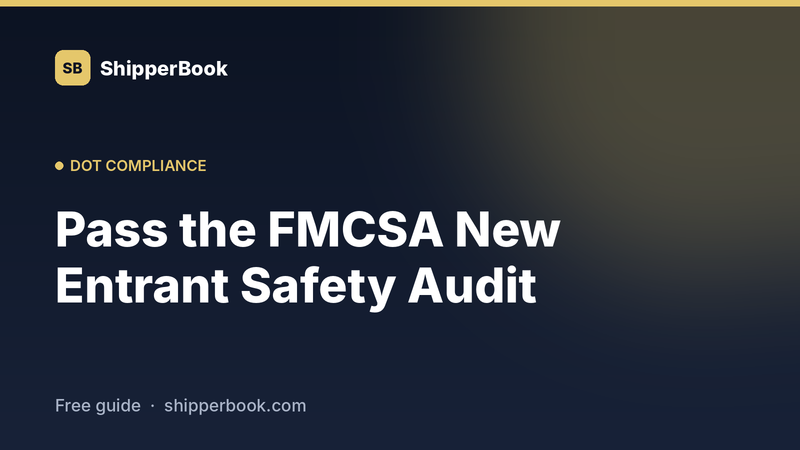 FMCSA new entrant safety audit checklist